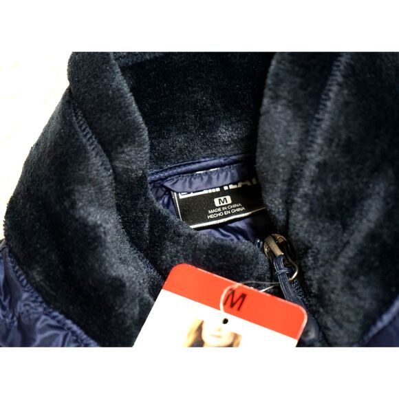 New! 32 Degrees Fleece Puffer Full Zip Navy Blue Size Medium Jacket - Picture 2 of 8